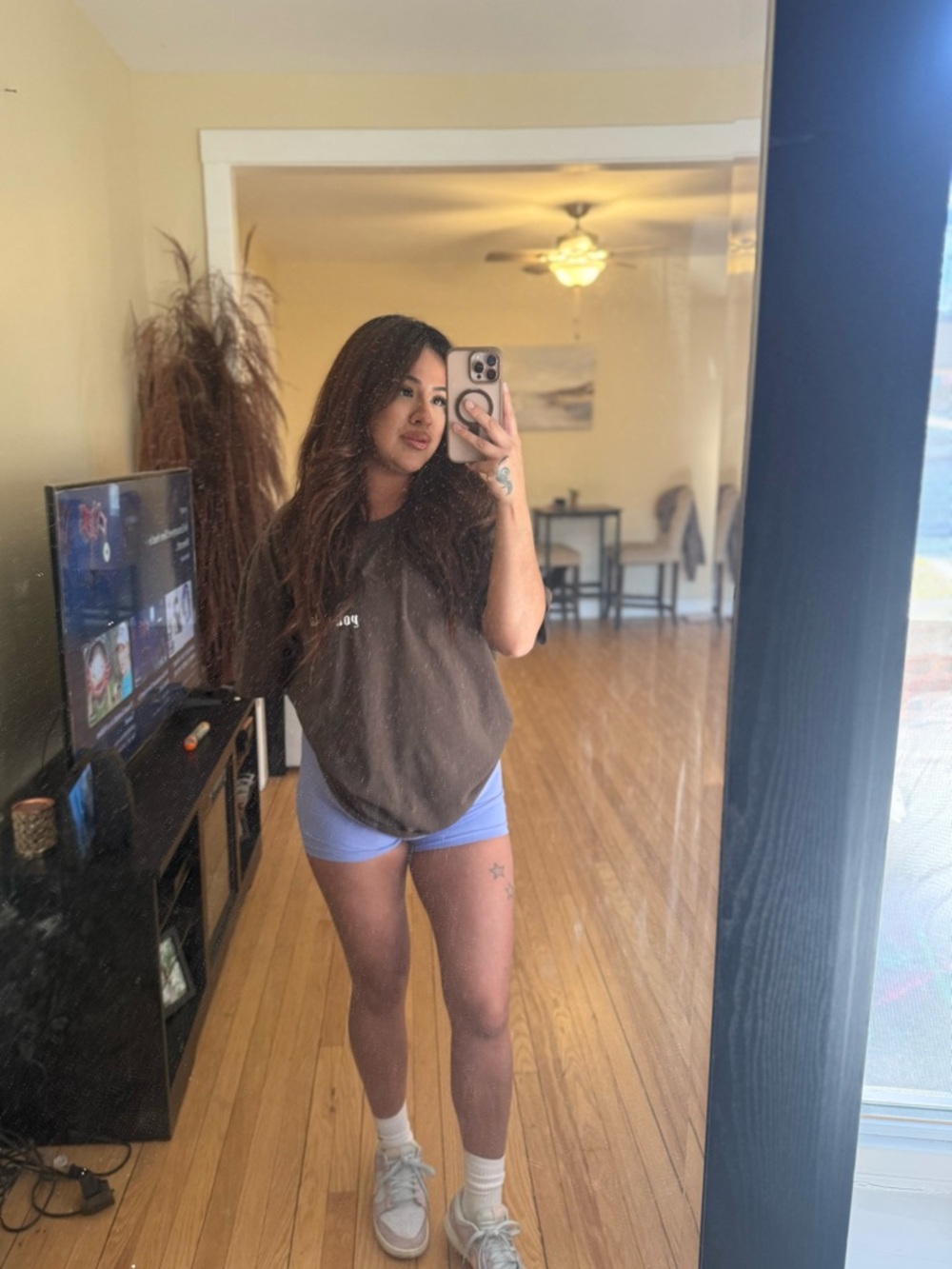 YoungLA Brown Pocket Tee with White Logo